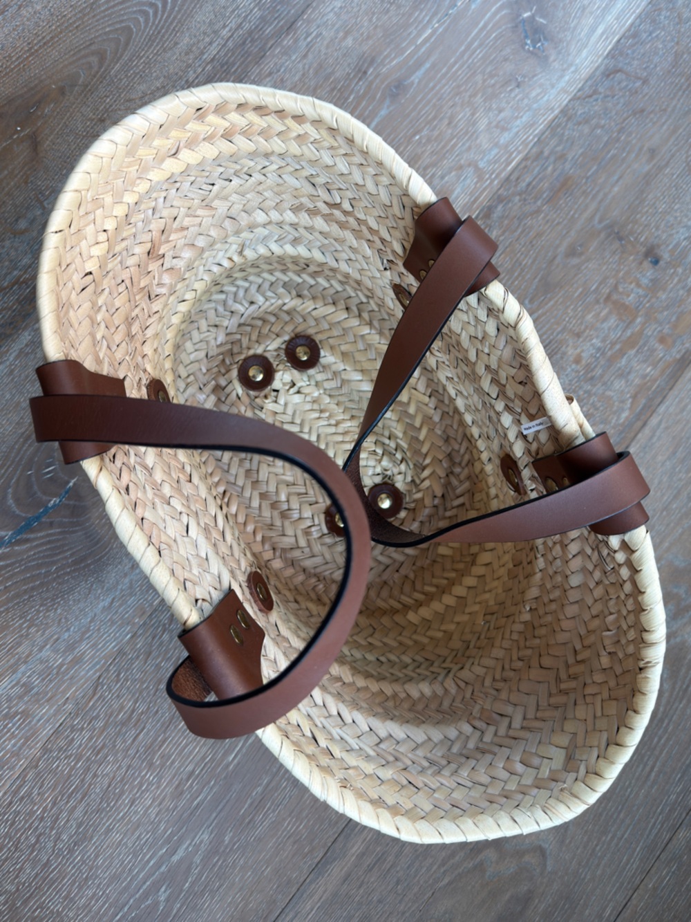 FRAME DENIM ‘Mini Straw Tote' Beach Bag - Picture 5 of 9